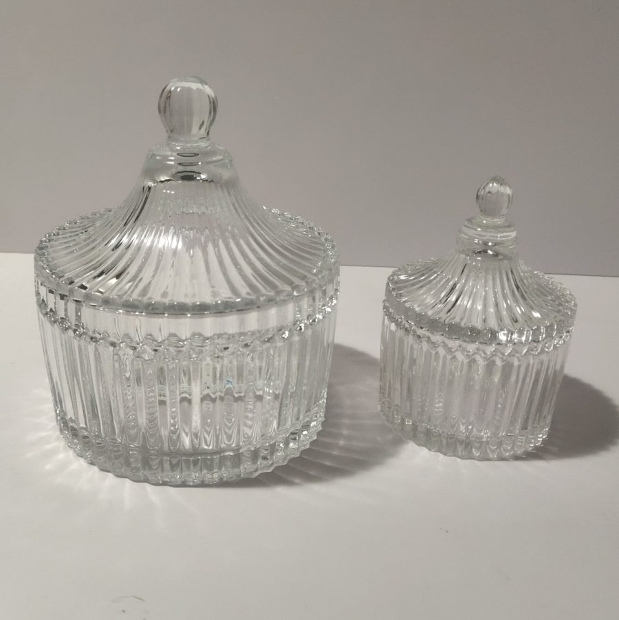 250ml 8oz mini glass candle jar with glass cap for candle candy making - Image 2