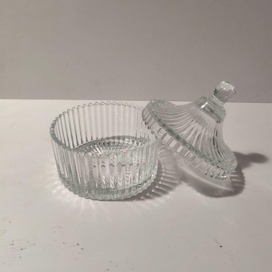 250ml 8oz mini glass candle jar with glass cap for candle candy making - Image 5