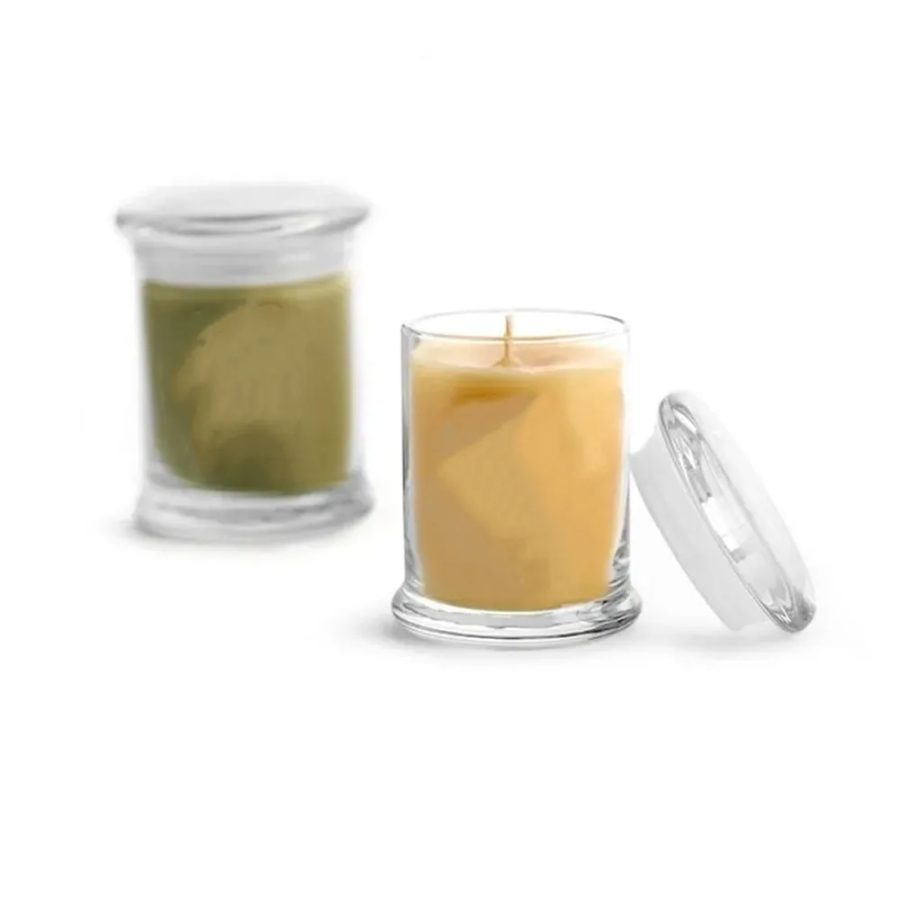 Hot Sale Recyclable Clear 70ml 220ml 370ml Candle Glass Jar Holder for Scented Candles with Glass Lid - Image 5