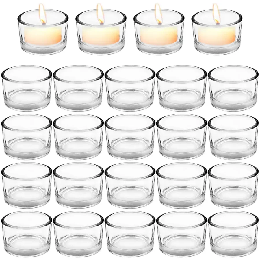 Empty 140ml Clear scented glass candle holder votive glass candle container tealight glass candleholder