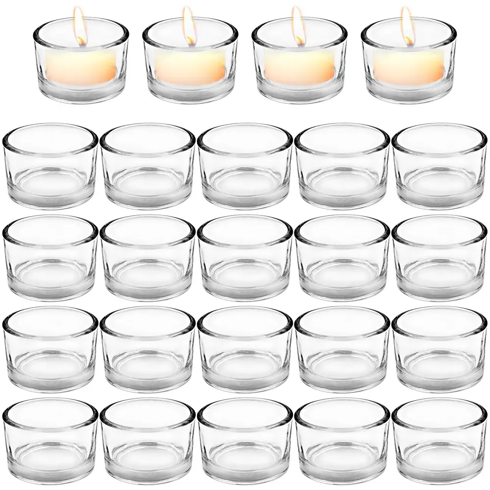 Empty 140ml Clear scented glass candle holder votive glass candle container tealight glass candleholder