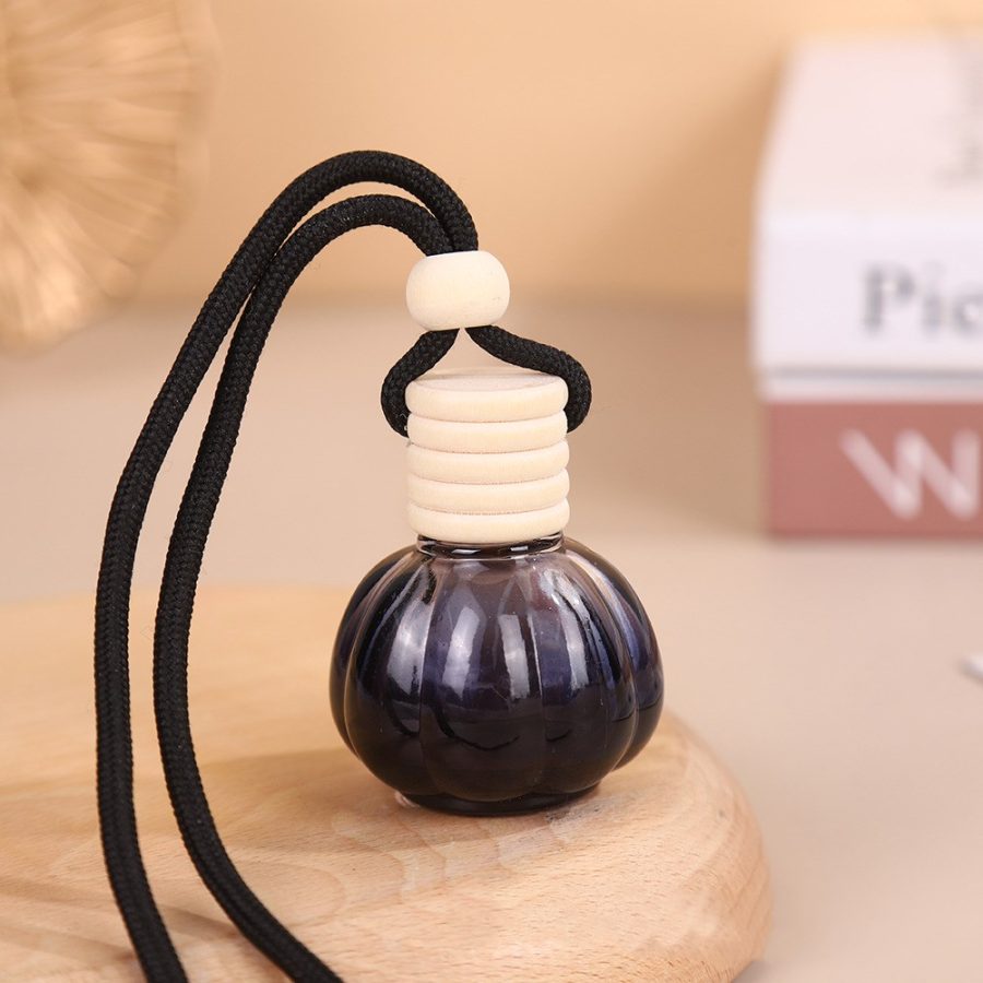 15ml Pumpkin Shape Glass Car Air Freshener Perfume Bottle Clear Fragrance Car Diffuser Bottle With Cap - Image 4