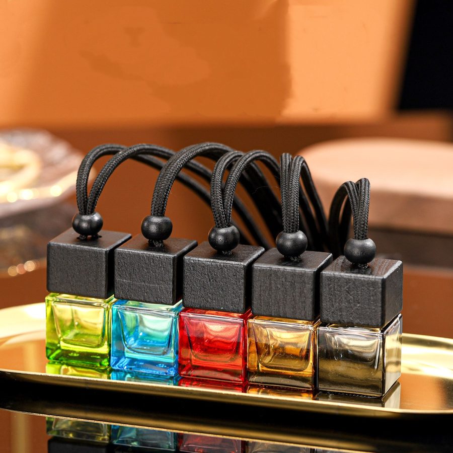 New arrival 8 ml gradient black bulk car scent air fresheners car scent freshener hanging for home fragrance