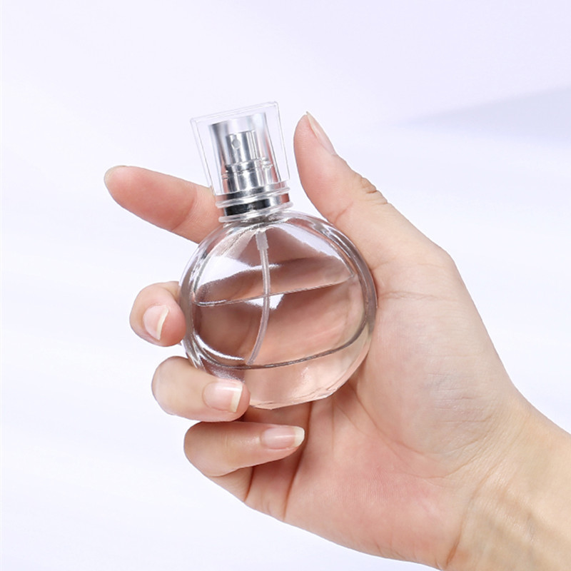 Cosmetic Packaging 25ml Empty Clear Perfume Fine Mist Glass Spray Bottle With Sliver Sprayer(Screw top)