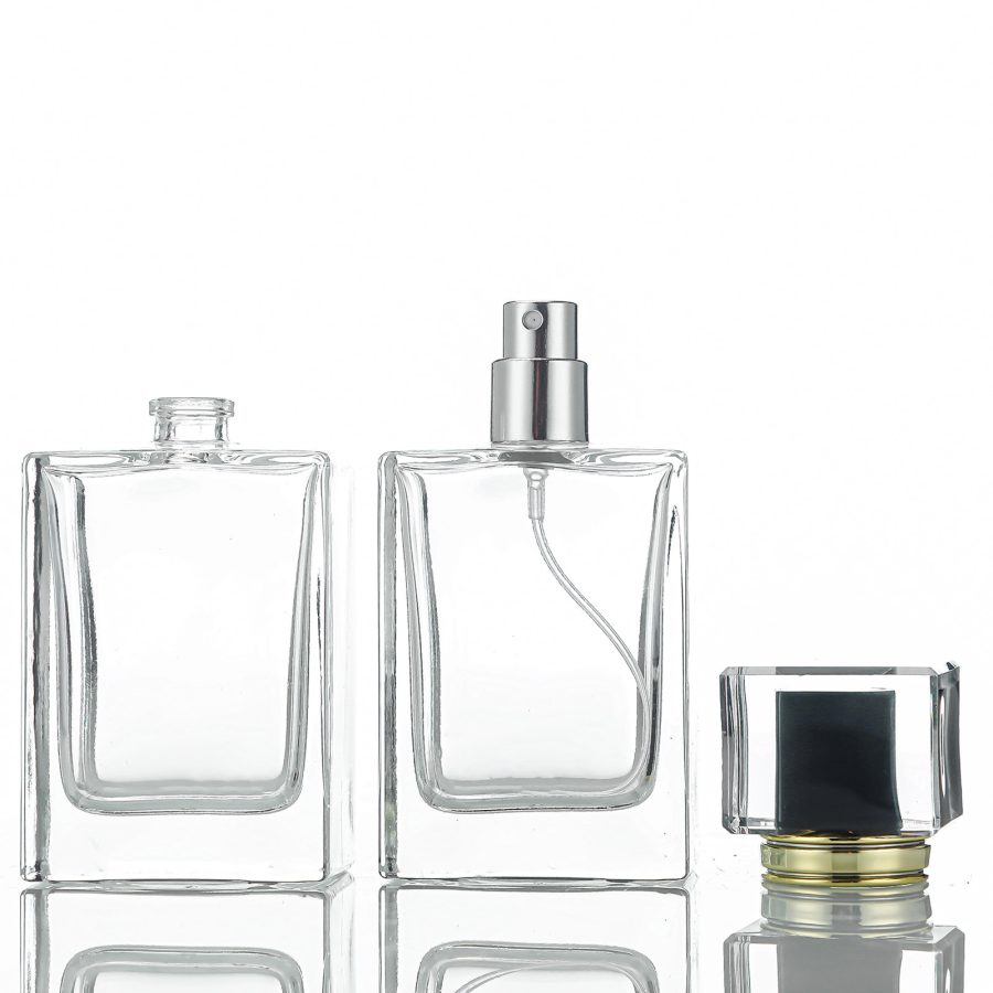 Factory 50ml Square Spray Atomizer Parfum Packaging Bottle Empty Luxury Glass Perfume Bottle - Image 2