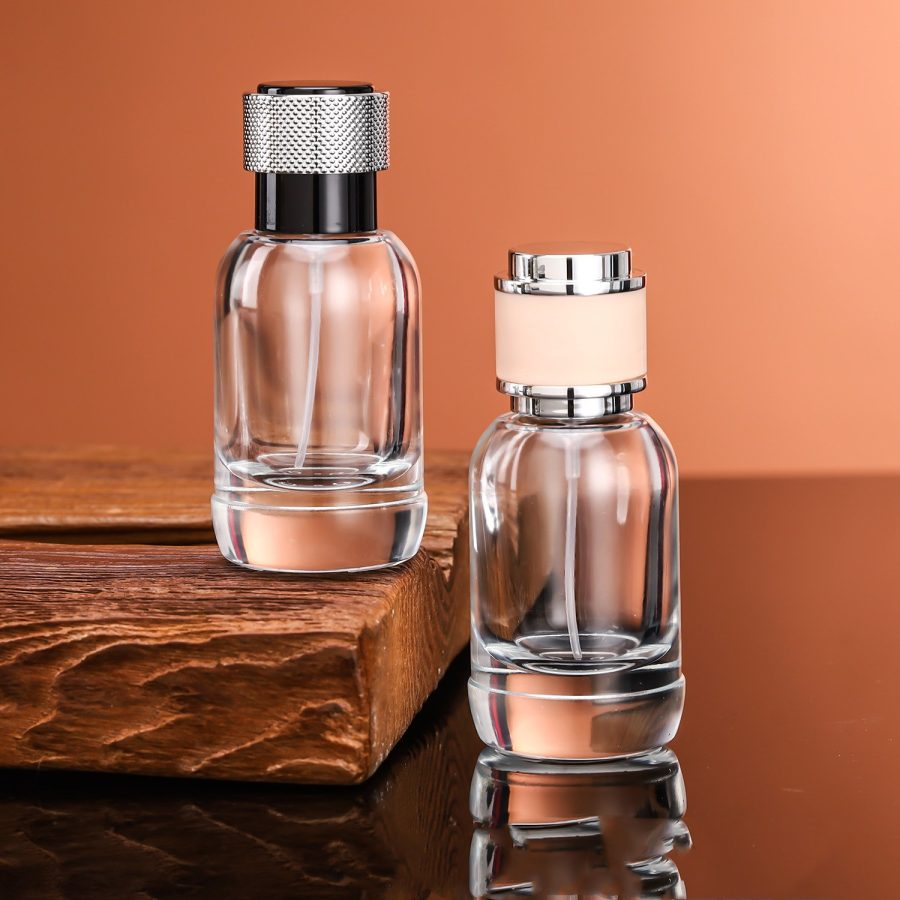 Wholesale Round Elegant Heavy Crimp 50ml Glass Perfume Bottles Vintage Parfum Bottle - Image 2