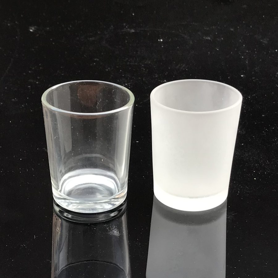 82ml Clear Frosted Matte Black Glass Candle Jar Tabletop Wedding Decor Aroma Candlestick Frosted Glass Wax Bowl Glass Jar Wax Cup - Image 3