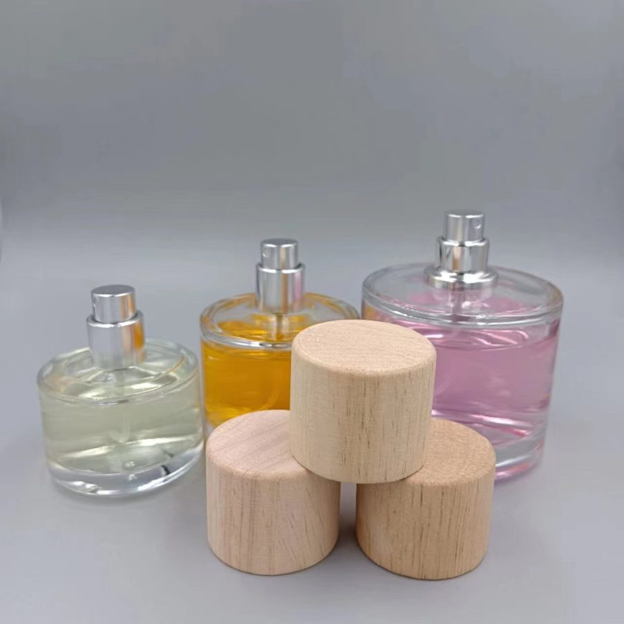 Hot Sale 30ml 50ml 100ml Fragrance Round Glass Bottles Perfume Spray Bottle With Wooden Lid(Crimp Neck) - Image 3