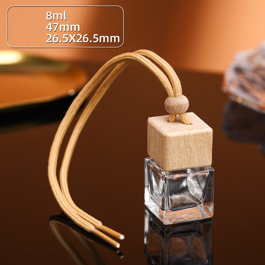 8 ml Car Aromatherapy Mini perfume pendant hanging decoration inside glass essential oil pendant - Image 4