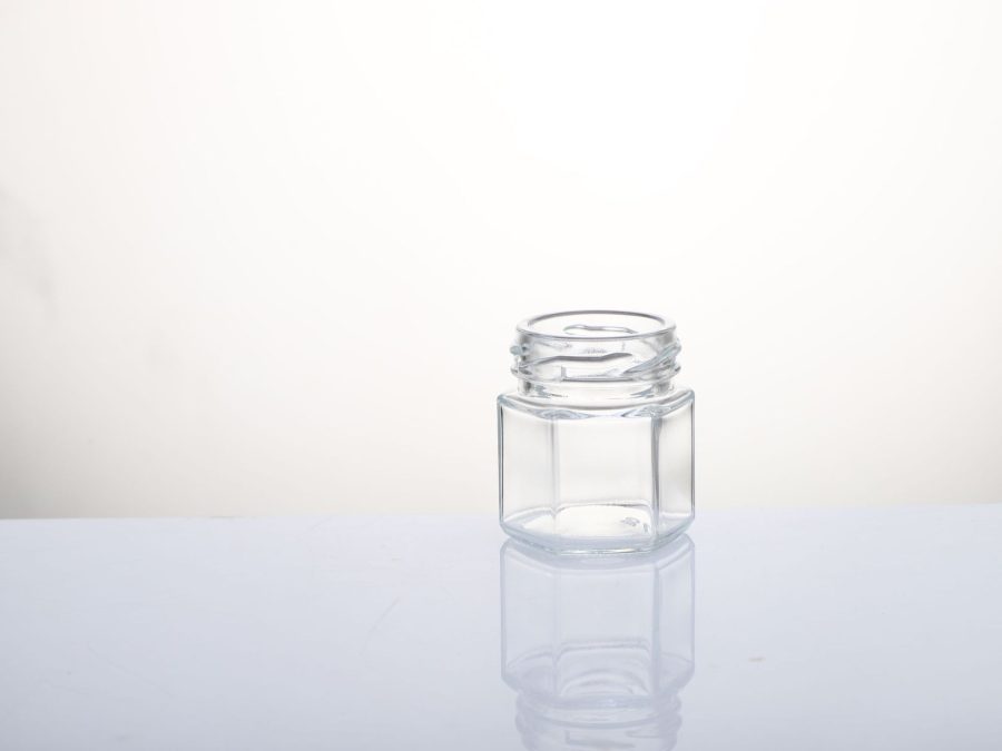 Empty  45ml 1.5oz hexagonal food container jam hot sauce candy glass jar with metal lid for wedding - Image 5