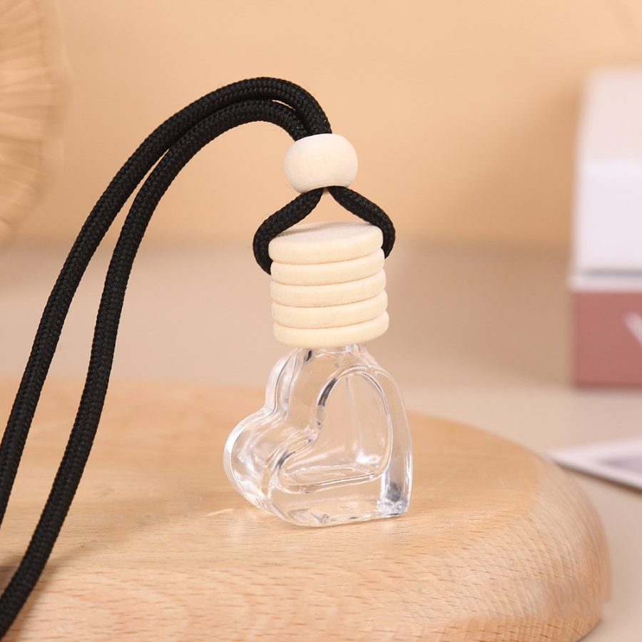 Unique design 6ml 8ml Clear Glass Aroma Car Diffuser Air Fragrance Perfume Bottle with Wooden Cap - Image 3