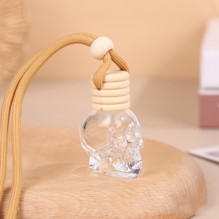Unique design 6ml 8ml Clear Glass Aroma Car Diffuser Air Fragrance Perfume Bottle with Wooden Cap - Image 4