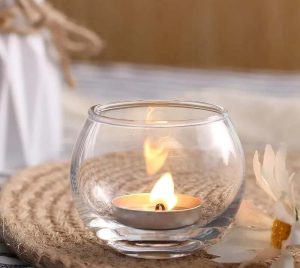 100ml Clear Glass Candle Holders for Table Centerpieces Round Glass Tealight Candle Jars for Wedding Decor and Home Decorations