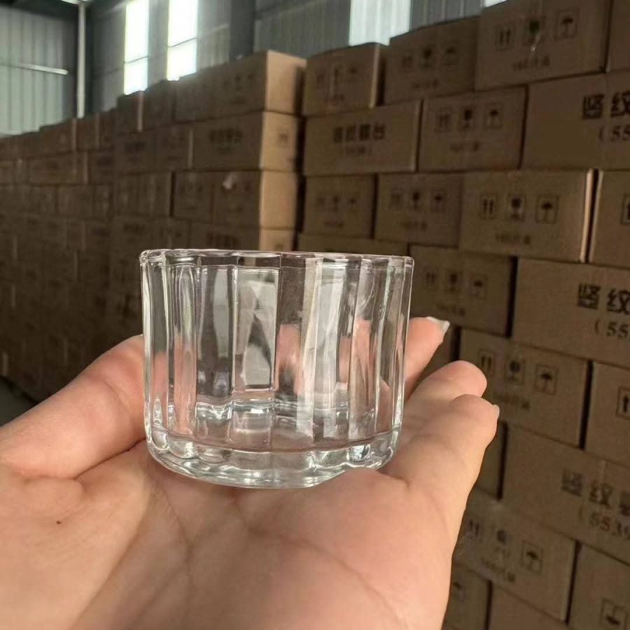 48ml mini  supplier Modern Transparent Candle Small Glass Candle Cup Vessels Jar - Image 4
