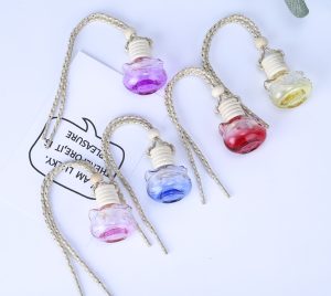 10ml hello kitty colored hanging car air fresher perfume glass bottle