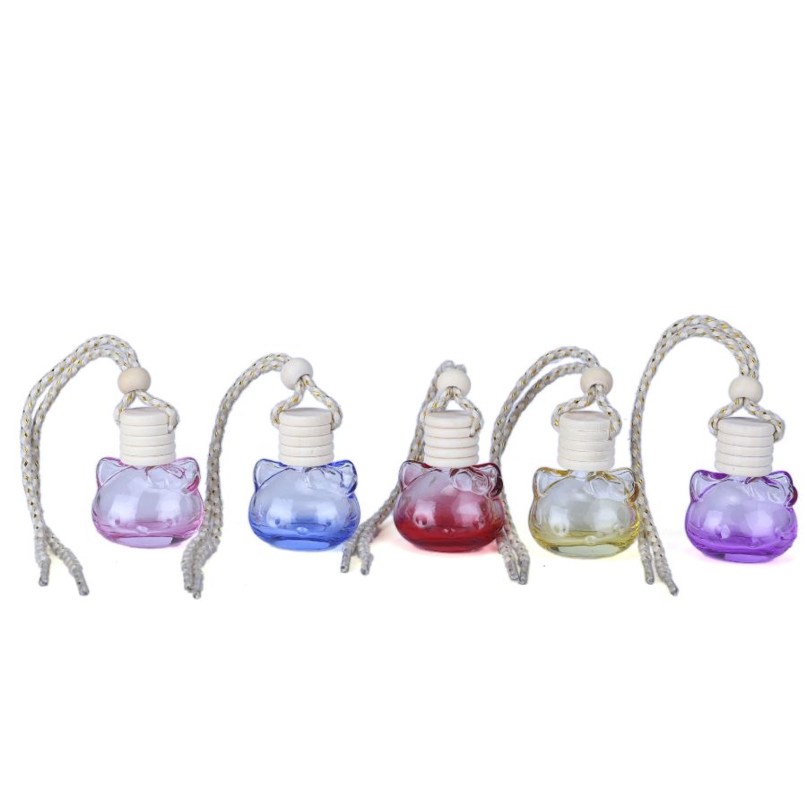 10ml hello kitty colored hanging car air fresher perfume glass bottle - Image 2