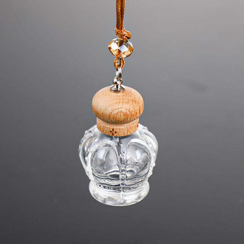 15ml Luxury Essential Oil Pendant Bottle Car Fragrance Perfume Air freshener Empty Glass Car diffuser Bottle