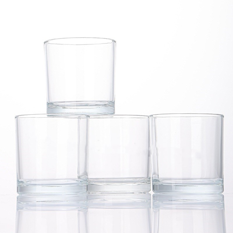 250ml 8oz transparent candle glass jar