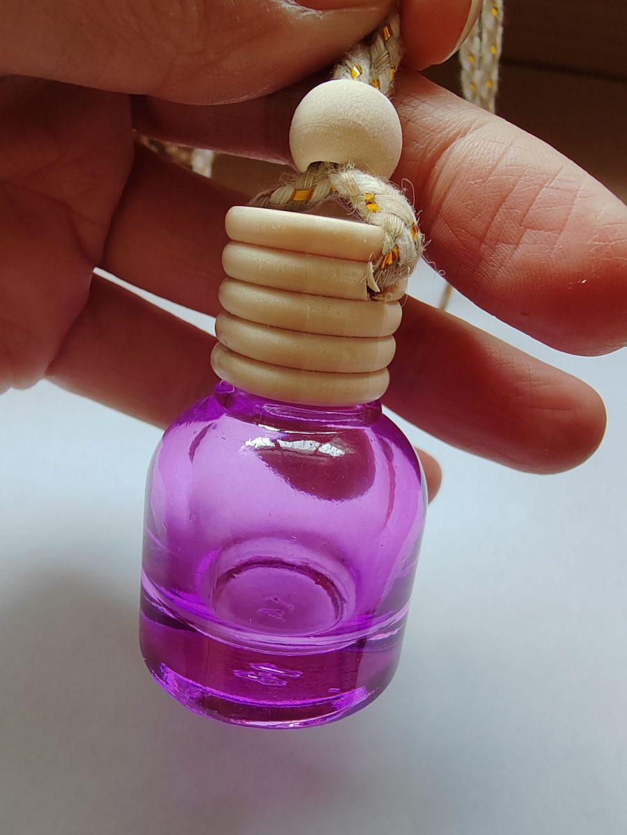 Round 10ml Hanging Car Perfume Glass Empty Bottle Essential Oil Diffuser Aromatherapy Car Air Freshener With Wooden Cap - Image 6