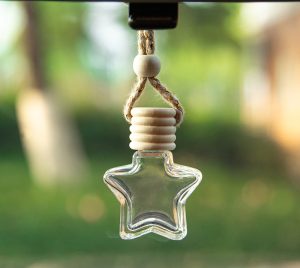 10ml empty transparent hanging car perfume glass bottle
