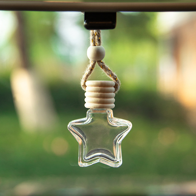 10ml empty transparent hanging car perfume glass bottle