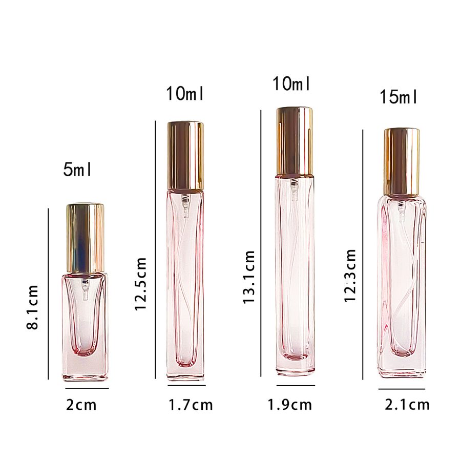 5ml 10ml 15ml square fine mist spray  perfume glass bottle - Image 5