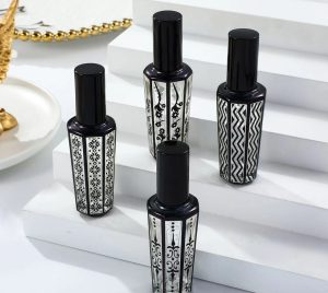 15ML  UV Carved Glass Bottle Perfume Spray Bottle Sub-bottling Cosmetic Hydration Empty Bottle
