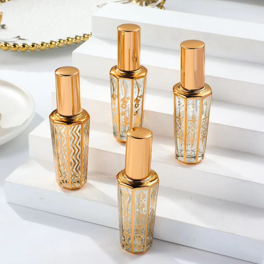 15ML  UV Carved Glass Bottle Perfume Spray Bottle Sub-bottling Cosmetic Hydration Empty Bottle - Image 4