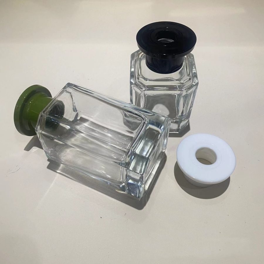 Factory price 100ml 200ml air fresher reed diffuser fragrance glass bottle with cap - Image 4