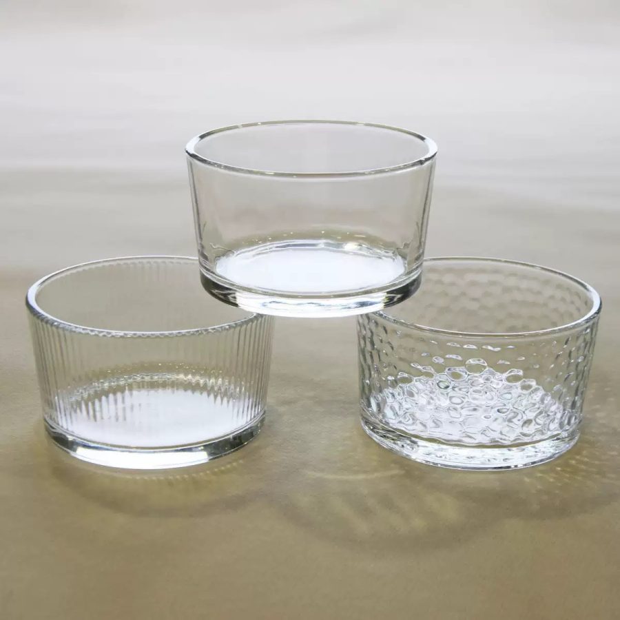 7oz 200ml mini glass candle jar with glass cap for candle candy making