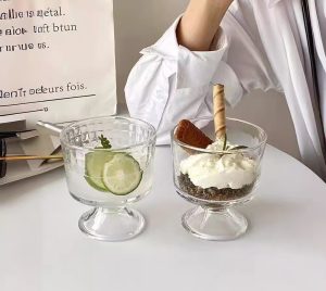 Factory supply 300ml 10oz Candle Jar Fruit Juice, Yogurt, Coffee, Ice Cream, Ice Cream Cup, Summer Home Fruit Short Legged Dessert Cup
