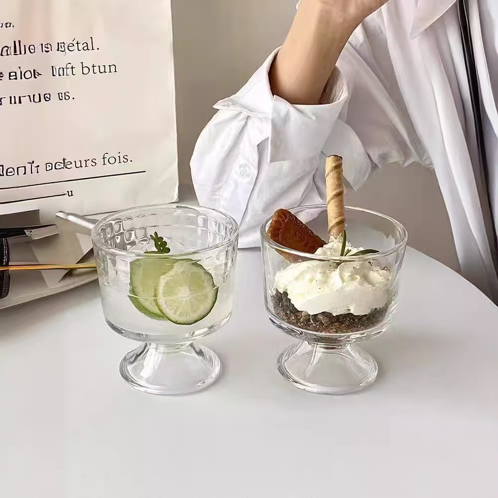 Factory supply 300ml 10oz Candle Jar Fruit Juice, Yogurt, Coffee, Ice Cream, Ice Cream Cup, Summer Home Fruit Short Legged Dessert Cup